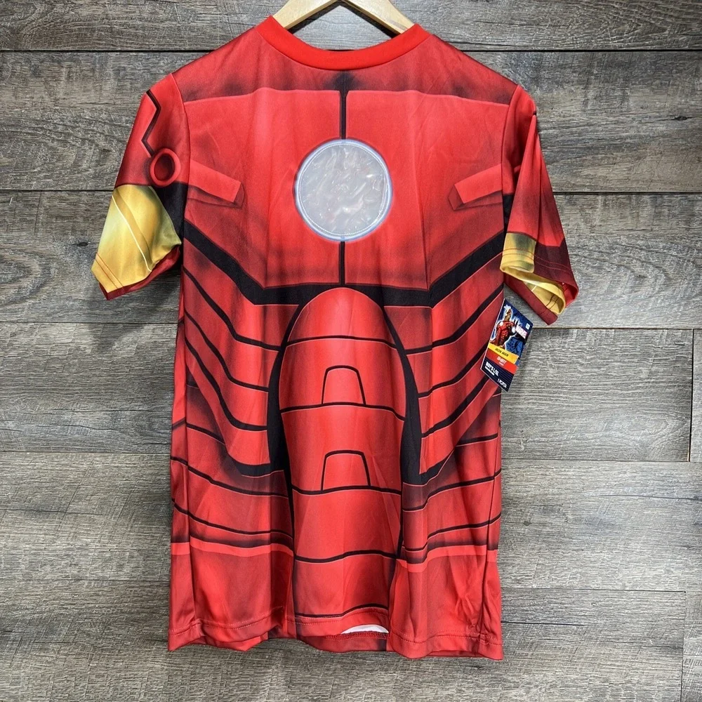 Marvel Iron Man Costume T-shirt Child Size L/XL Fits Up To Size 16 New w/ Tags